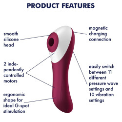 Satisfyer Stimulateur de clitoris DUAL CRUSH Satisfyer 16cm